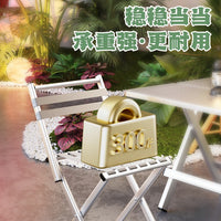 Portable Folding Stool with Backrest, Thickened Outdoor Camping Chair for Home and Stall Use