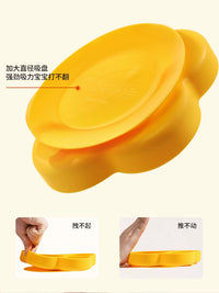 Baby Suction Plate Divided Silicone Feeding Bowl Set for Infants Learning to Eat, Anti-Drop Children's Tableware