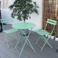 Outdoor Folding Bistro Set, 3-Piece Patio Table and Chairs for Balcony Garden