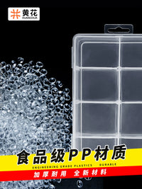 Multi-Grid Transparent Plastic Storage Box for Small Parts, Electronic Components, Screws, and Accessories