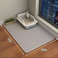 Extra Large Double Layer Cat Litter Mat Washable Leakproof Trapping Pad for Pet House