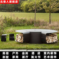 Outdoor Fire Pit Brazier for Heating and Decoration, Wood/Charcoal Burning, for Garden Patio Hotel