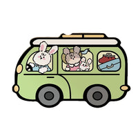 Cute Cartoon Animal Bus Diatomaceous Earth Absorbent Non-Slip Bath Mat