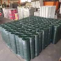 Green PVC Coated Wire Mesh Fence for Poultry and Garden Enclosures, 1.8m x 30m
