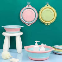 Collapsible Portable Wash Basin for Travel, Dorm, and Home Use - Large Folding Bucket