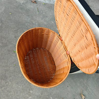 Reinforced Electric Bicycle Rear Basket with Lid for Shopping and Storage