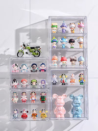1:24 Scale Model Car Display Case Stackable Clear Toy Storage Box for Collectibles and Building Blocks