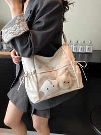 Large Capacity Shoulder Crossbody Backpack for Commuting and School