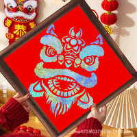 Intangible Cultural Heritage Gold Foil Painting DIY Kit for Lunar New Year Decoration