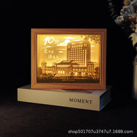 Paper Carving Shadow Box Night Light for Creative Gifts and Home Decor