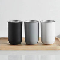 Stainless Steel Mouthwash Cup, Anti-mold Toothbrush Holder for Home Bathroom