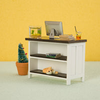 1:12 Dollhouse Miniature Double-Layer Shelf Desk Furniture Model for Living Room Scene