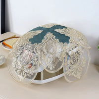 Lace Dust Cover for Air Fryer, Rice Cooker, and Kitchen Appliances - Multi-functional Embroidered Appliance Cover