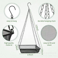 Metal Mesh Bird Feeder Hanging Hook for Outdoor Garden and Yard