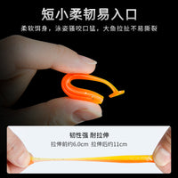 Soft T-Tail Lure Set for Bass and Mandarin Fish, Dual-Color Freshwater Fishing Bait with Jig Heads and Crank Hooks