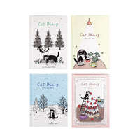 Twilight Cat Diary Series Hardcover Notebooks - Cute Cartoon Animal Journals