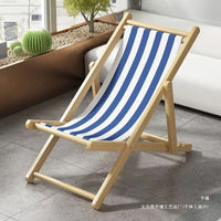 Folding Wooden Beach Chair Recliner for Outdoor and Indoor Use, Adjustable Portable Lounge Chair