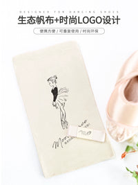 Jasmine Dance Shoe Cotton Bag Eco-Friendly Canvas Pouch for Ballet Shoes