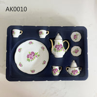 Miniature Ceramic Tea Set Dollhouse Kitchenware Model 1/6 1/12 Scale