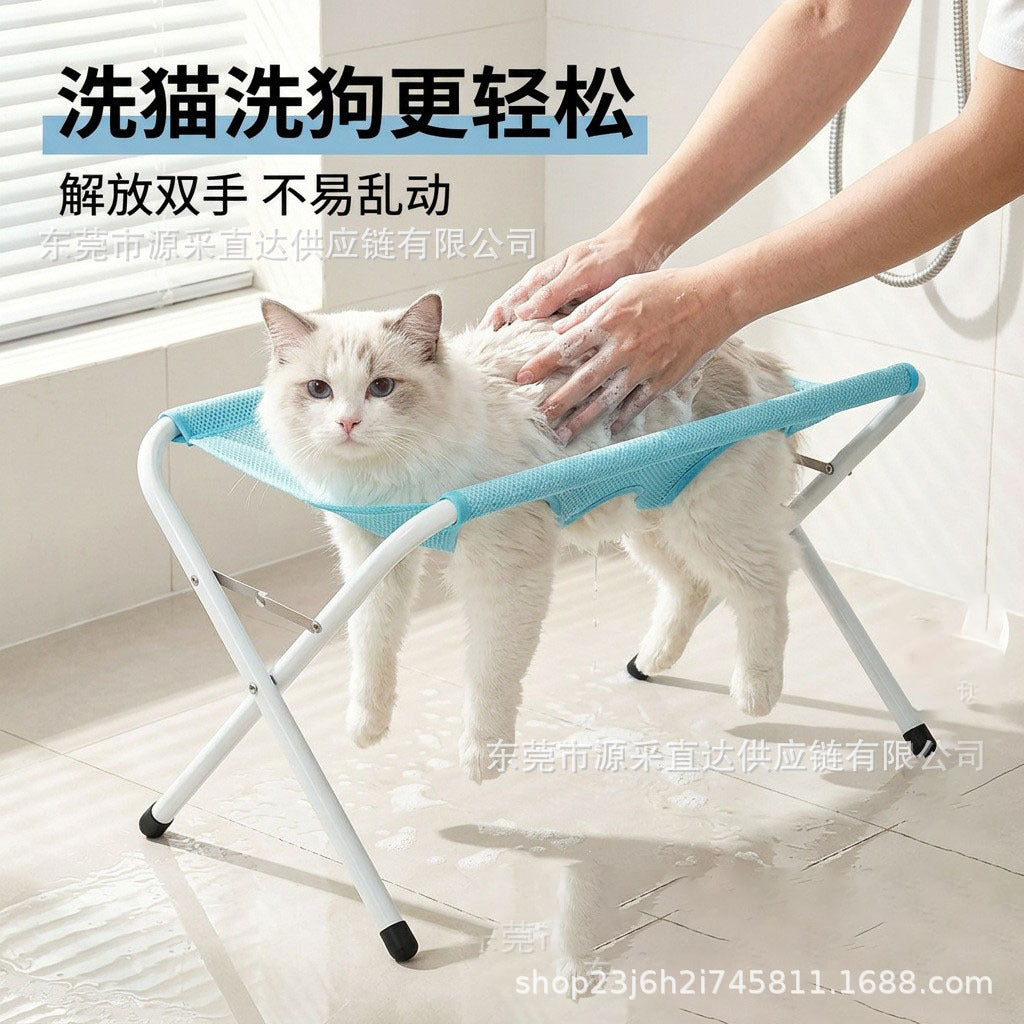 Pet Grooming Hammock for Small Dogs and Cats - Detachable Bathing and Nail Trimming Restraint