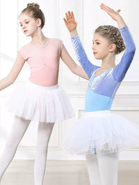 Girls' Ballet Dance Skirt 4-Layer Tulle Tutu for Practice and Performance