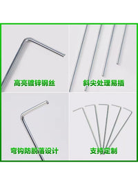 U-Shaped Galvanized Garden Staples for Weed Barrier and Landscape Fabric