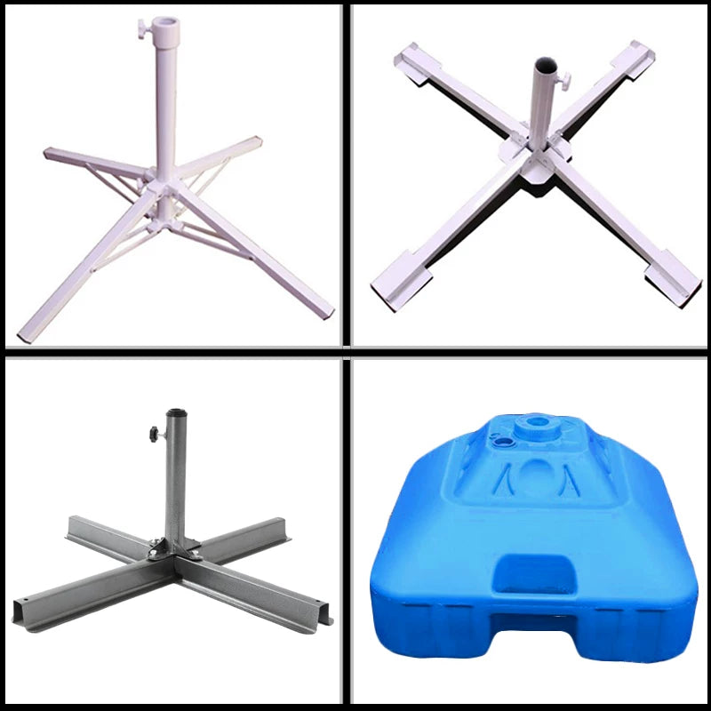 Outdoor Cross Base or Water-Filled Umbrella Stand for Patio Market Umbrella