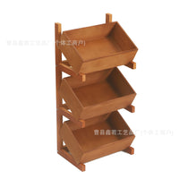 Solid Wood Multi-tier Storage Shelf for Living Room Kitchen Pantry