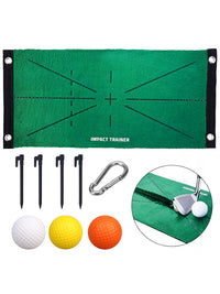 Portable Golf Hitting Mat with Swing Trajectory Detection for Practice