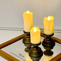 LED Flameless Candle Lamp Retro European Style Table Decor