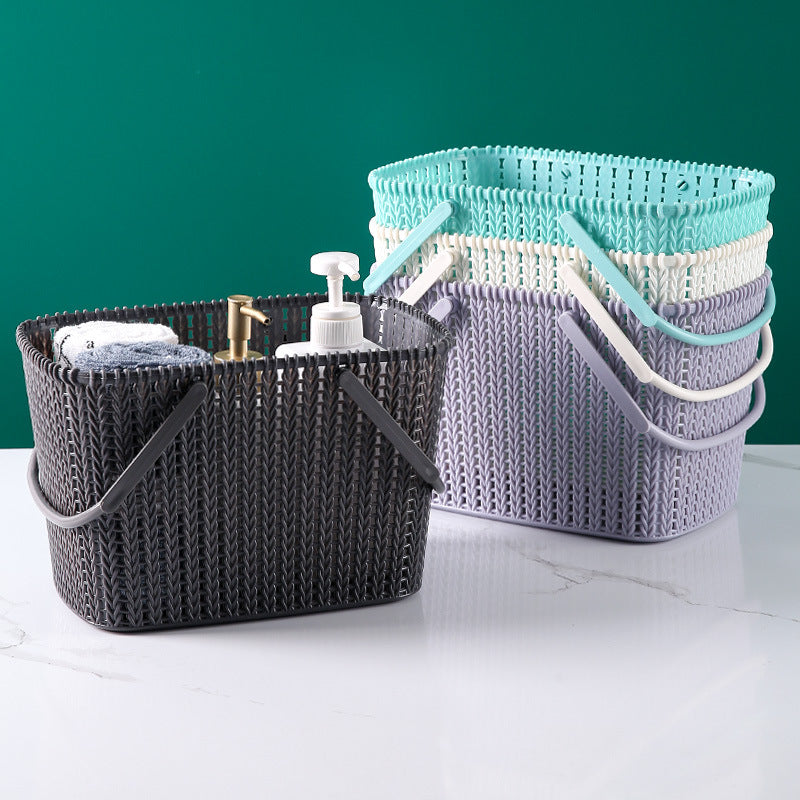 Portable Shower Caddy Basket with Handle, Multi-functional Storage Organizer for Bathroom, Quick-Draining