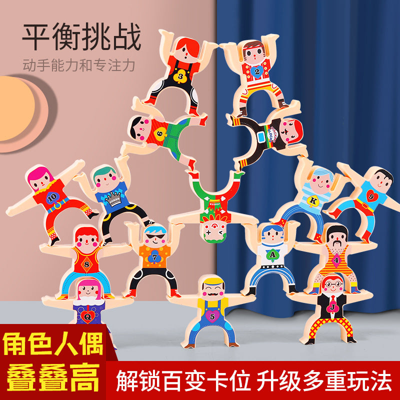Strongman Stacking Game for Kids, Balancing Blocks Desktop Puzzle Toy