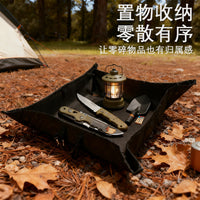 Portable Foldable Camping Storage Tray Basket, Waterproof and Wear-Resistant Outdoor Organizer