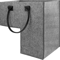 Large Capacity Foldable Felt Laundry Basket Storage Bin with Handles for Toys Clothes