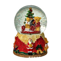 Christmas Bear Crystal Ball Music Box Night Light with Rotating and Lighting Function, Birthday Gift for Kids