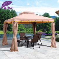 Outdoor Patio Gazebo Canopy Tent with UV Protection and Rain Cover
