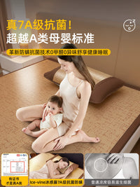 2026 New Ice Silk Cooling Mat Summer Rattan Bamboo Grass Mat A-Class Mother-Infant Soft Fitted Sheet Style
