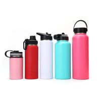 Creative Painted Wide Mouth Sports Bottle Outdoor Large Capacity Stainless Steel Vacuum Insulated Mug