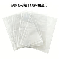 A5 6-Hole 4-Pocket Clear Pages for Collectible Cards & Photos