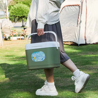 Portable Insulated Cooler Box for Camping and Food Transport
