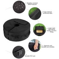 Outdoor Umbrella Base Weight Bag Round Sandbag for Patio Sunshade