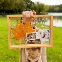 Double-Sided Transparent Photo Frame for Instant Prints & DIY Crafts, Desktop Display for Couples & Gifts