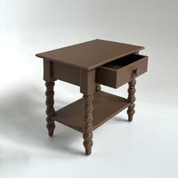 1:12 Scale Miniature Dollhouse Nightstand with Drawers, American Vintage Style Furniture Model