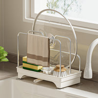 Wall-Mounted Kitchen Pot Lid Holder Rack - Punch-Free Multi-functional Storage for Cutting Boards, Lids, and Spatulas