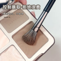 Little Sparrow Double-Ended Eyeshadow Brush Set with Mirror, Portable Eyeliner Makeup Brushes, Soft Bristle Kit