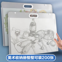 Portable Art Portfolio Case for A3/A4/A2 Drawings and Posters, Kids' Artwork Storage Bag
