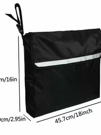 Wheelchair Backrest Storage Bag with Reflective Strip, Waterproof Multi-functional Large Capacity Electric Wheelchair Hanging Pouch
