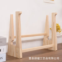 Wooden Laptop Stand with Storage, Monitor Riser for Desk Organization