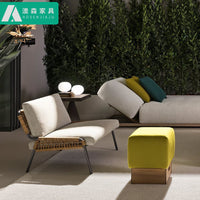 Outdoor Wicker Rattan Sofa Set for Patio, Balcony, Garden, and Hotel