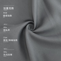 Full Privacy Fabric Door Curtain with Magic Tape for Bedroom, No-Drill Installation, Cold Air Block